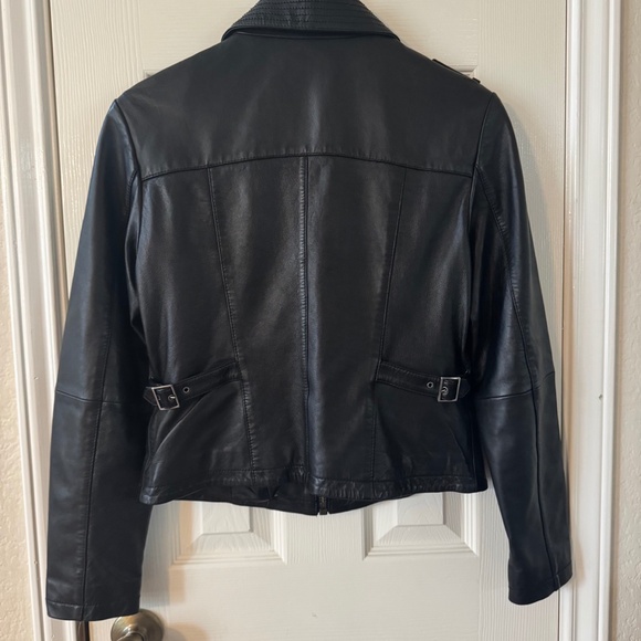 Superdry Women’s Black Leather Jacket – Size 8 – 100% Leather - Picture 2 of 10